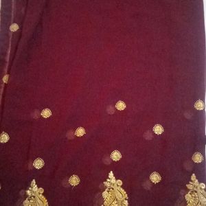 Maroon Colour Saree