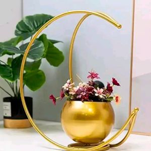 Moon Shape Decorative Flower Vase