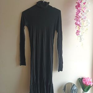 Black Bodycon Ruffle Dress