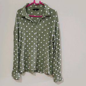 Polka Dot Shirt Top