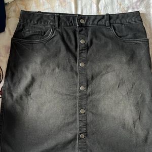 Charcoal Denim Skirt