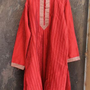 Men Festive Kurta Red Colour