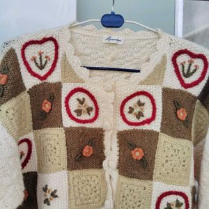 Knitted Crochet Cardigan