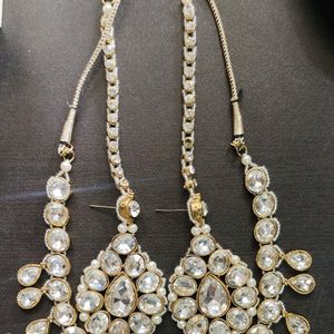 White Stone HeavyJewellery Set