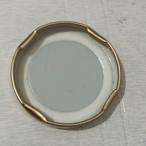 Glass Container  with Golden Lid