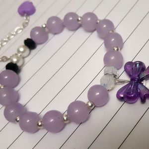 Purple Bow Bracelet