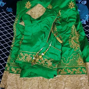 Beautiful Green Silk Saree