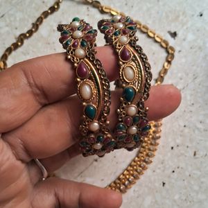 Combo Of Necklace Bangles N Kadas