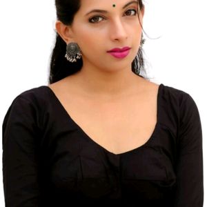 Fancy Cotton Black Blouse