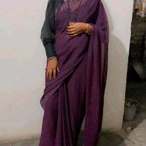 Purple Saree For Women/Girls