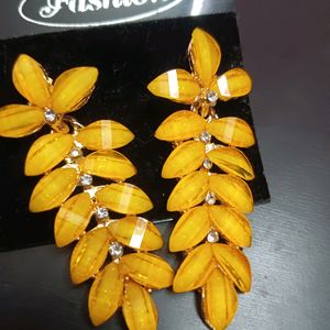 Yellow Flower Earrings