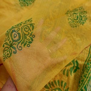 Yellow Lightweight Saree💛