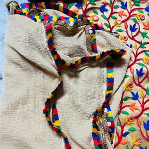 Multicolour Suit Piece With Duppatta And Churidaar