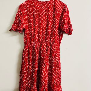 Women Red Floral Dress