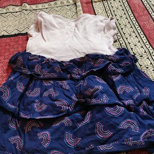 Pink And Blue Frock 3 Yr Old Kid