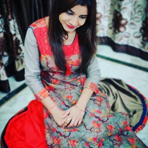 Red Anarkali Kurta