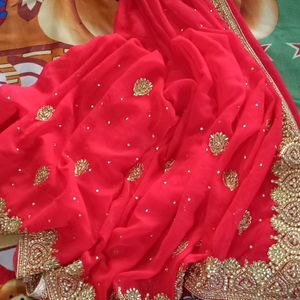 New Saree With Stich Blouse