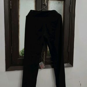 Exported Formal Solid Black Flare Trousers