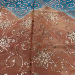 Beautiful Brown saree with blouse