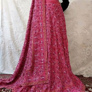 Beautiful Pink Lehenga With Heavy Work