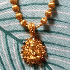 Gold Maala With Laxmi Pendant