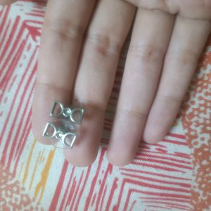 Silver Bow-Tie Stud Earrings