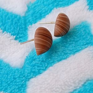 Brown Earrings Tops