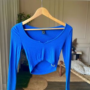 Blue Classic Crop Top