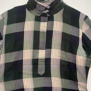 Wool Check Shirt With Pent