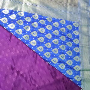 Pure Jamabar  Katan Banarasi With 2 Blouses