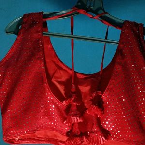 🔴Mirror Design Red Blouse  For Women