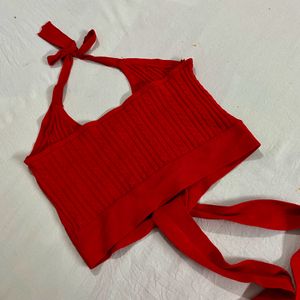 Red Halterneck Top