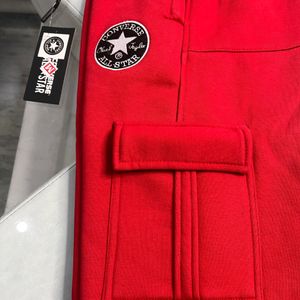 RED CONVERSE LOWER WITH SIDE POCKET