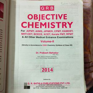 Objective Chemistry GR Bathla 2014