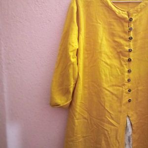 Straight Kurta for Women with Mandarin Collar