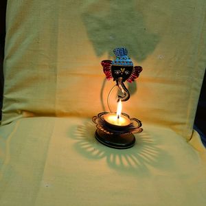 Ganesh Ji Steel Diya (Show piece for Dining table)