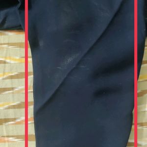 Navy Blue Floor Length Gown With Attached Dupatta