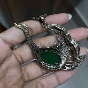 Green Stone peacock Pendant