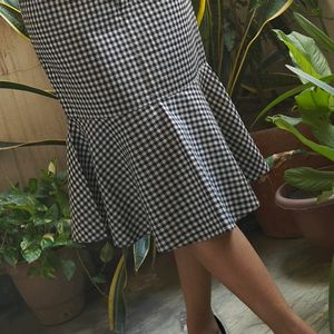 Black/White Checkered Skirt