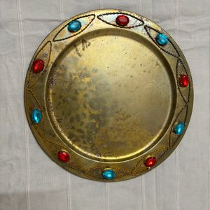 Bronze/Steel Platted Finished Decorative Tray