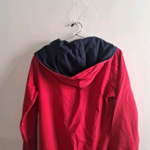 Red Zipped Hoodie