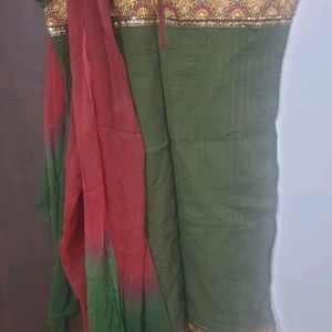 Green kurta with Shawl