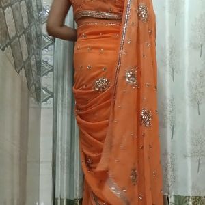 Fully Stone Work Saree