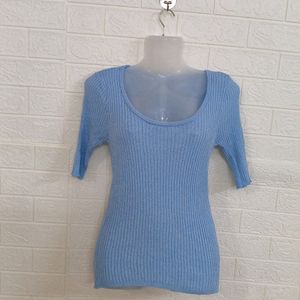 Sky Blue Knitted Top