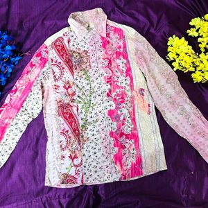 Guess pink multi colour vintage shirt