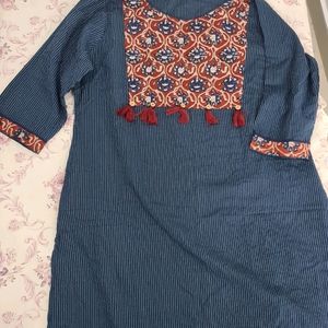 Branded Cotton Kurtis With Mask