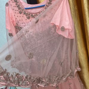 Beautiful Zari And Pearl Ethnic Gown