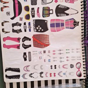 Girls Fashion Design Colouring BOOK With Stencil