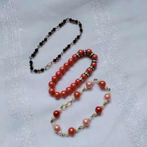 Handmade Set Of 3 Bracelets And One Anklet