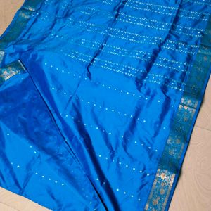 Blue Colour Pure Kanchipattu Saree